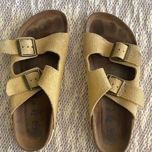 Birkenstock Women’s Mustard color Suede Sandals - Mustard